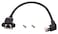 AAOTOKK Cat 6 Ethernet Cable 90 Degree Down Angle RJ45 Male to Female Shielded Ethernet Network Connector Screw Panel Mount Extension Cable for Router Modem 30cm1ft Down