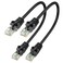 ApoJodly Cat6 Ethernet Cable 1FT 2Pack Short Patch Cable 1 Foot Cord Cat 6 Cable Internet RJ45 Cable Network Cable 10Gbps for Gaming Patch Panel Cable Management Router Modem