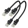 ApoJodly Cat6 Ethernet Cable 1FT 2Pack Short Patch Cable 1 Foot Cord Cat 6 Cable Internet RJ45 Cable Network Cable 10Gbps for Gaming Patch Panel Cable Management Router Modem