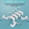 AOPOCKAN TECH Cable Clips Black 100 Pieces Ethernet Cable Clips with Steel Nails 8mm Cord Holder for Cat8 Cat7 Cat6 Round Ethernet Cable 032 inch