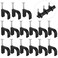 AOPOCKAN TECH Cable Clips Black 100 Pieces Ethernet Cable Clips with Steel Nails 8mm Cord Holder for Cat8 Cat7 Cat6 Round Ethernet Cable 032 inch