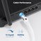 Cable Matters 10Gbps Snagless Shielded Cat 6A Ethernet Cable 35ft Cat 6A Cable Cat6A Cord Ethernet Cord White