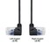 cablecc Cablecc Ultra Slim Cat6 Ethernet Cable RJ45 Left to Right Angled 25cm UTP Network Cable Patch Cord 90 Degree Cat6a LAN for Laptop Router TV Box