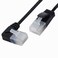 cablecc Ultra Slim Cat6 Ethernet Cable RJ45 Right Angled to Straight UTP Network Cable Patch Cord 90 Degree Cat6a LAN for Laptop Router TV Box 2M