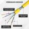 Cables Direct Online CAT6 Cable 1000ft Pull Box Solid Ethernet LAN UTP Cable 23AWG 550Mhz RJ45 Network CCA Copper Clad Aluminum Wire Bulk Yellow