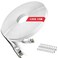 WISCENT Cat 6 Ethernet Cable 50 ft White Flat Internet Network LAN Patch Cords Solid Cat6 High Speed Computer Wire with Clips Snagless Rj45 Connectors for Modem Router