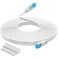 AOPOCKAN TECH Cat 6 Ethernet Cable 75 ftFlat Internet Network LAN Patch Cords Solid Cat6 High Speed Computer Wire with Clips Snagless Rj45 Connectors for ModemRouterPS4 Faster Than Cat5Cat5e 75ft Whit
