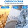 Conable Cat6 Outdoor Ethernet Cable 250ft Heavy Duty Double Jackets Internet Cord Waterproof Direct Burial from 25FT to 500 FT Support PoE Cat6 Cat5e Cat5 Network Cat 6 RJ45 Patch Cable with 25 Ties