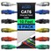 ecjtu Cat6 Patch Cables 10 Feet 6 Pack Cat 6 Ethernet Cable 24AWG CCA UTP Network Cord Internet Cable Compatible for PC Laptop Router Switch Server Printer RJ45 LAN with 25 Cable Ties 10FT