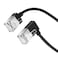 Dutevolns Flexible Cat 6 Ethernet Cable 90 Right Angled 16 Feet Ultra Thin Slim Rj45 LAN Cord up to High Speed 10Gbps 550MHz for Mac PC Router Windows Black