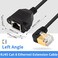 Duttek 90 Degree Ethernet Extend Cable Cat 8 RJ45 Ethernet Adapter Cable 90 Degree Left Angled Male to Female Network Extension Adapter Cable with Screw Panel Mount for Hub Routers 165ft50CM