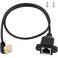Duttek 90 Degree Ethernet Extend Cable Cat 8 RJ45 Ethernet Adapter Cable 90 Degree Left Angled Male to Female Network Extension Adapter Cable with Screw Panel Mount for Hub Routers 165ft50CM
