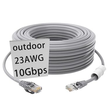 GWFIBER Cat6 Ethernet Cable 50ft 15m Heavy Duty UV Waterproof Direct Burial IndoorOutdoor Poe Compatible Cat5eCat6 1 PCS 14 PCS Available