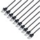 INTELLINET NETWORK Intellinet Slim Cat6 Ethernet Network Patch Cable 10Pack 10Gbps 250MHz Snagless Boot 30AWG Pure Bare Copper Wire GoldPlated Contacts 10ft 10 Pack Black
