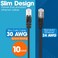 INTELLINET NETWORK Intellinet Slim Cat6 Ethernet Network Patch Cable 10Pack 10Gbps 250MHz Snagless Boot 30AWG Pure Bare Copper Wire GoldPlated Contacts 10ft 10 Pack Black