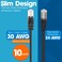 INTELLINET NETWORK Intellinet Slim Cat6 Ethernet Network Patch Cable 10Pack 10Gbps 250MHz Snagless Boot 30AWG Pure Bare Copper Wire GoldPlated Contacts 10ft 10 Pack Black