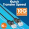 INTELLINET NETWORK Intellinet Slim Cat6 Ethernet Network Patch Cable 10Pack 10Gbps 250MHz Snagless Boot 30AWG Pure Bare Copper Wire GoldPlated Contacts 10ft 10 Pack Black