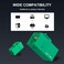 iwillink 10Pack Female to Female Cat6 Keystone Jack UTP Coupler Green