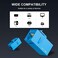 iwillink RJ45 Cat6 Keystone Coupler 10Pack Female to Female Cat6 Keystone Jack UTP Keystone Coupler Insert Blue