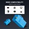 iwillink RJ45 Cat6 Keystone Coupler 10Pack Female to Female Cat6 Keystone Jack UTP Keystone Coupler Insert Blue
