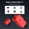 iwillink RJ45 Cat6 Keystone Coupler 10Pack Female to Female Cat6 Keystone Jack UTP Keystone Coupler Insert Red