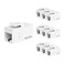 iwillink RJ45 Cat6 Keystone Coupler 10Pack Female to Female Cat6 Keystone Jack UTP Keystone Coupler Insert White