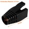 JODROAD 100Pack RJ45 Boot Cover Cat5 Cat6 Cat6A Ethernet Network Cable Strain Relief Boot Fits Overall Jacket Diameter 5565MM Ethernet Cable Hole Diameter 65mm Black