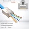 JODROAD Shielded RJ45 Cat6 Cat6A Pass Through Connectors 3 Prong 8P8C Gold Plated Ethernet Ends for FTPSTP Network Cable Solid Wire 20Pack
