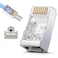 JODROAD Shielded RJ45 Cat6 Cat6A Pass Through Connectors 3 Prong 8P8C Gold Plated Ethernet Ends for FTPSTP Network Cable Solid Wire 20Pack