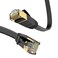 LEKVKM Cat 6 Ethernet Cable 50 ft High Speed RJ45 Internet Cable for Outdoor Indoor Support CAT6 Network Solid Slim Flat Black Computer LAN for PC