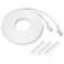 REXUS Cat 6 White Flat Shielded Ethernet Network Cable 50 FT High Speed 10Gbps LAN Wires Internet Patch Cable with RJ45 Connector Faster Than Cat5Cat5e C6F150B