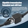 RHCXCYTJ CAT6 Ethernet Extension Cable90 Degree RJ45 Cords Shielded Male to Female Ethernet Patch CableSupport Bandwidth Up to 250mhz16ftBlack Down Angle