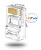 Tedgetal Cat6 RJ45 Connectors 100PACK Cat6 Cat5e RJ45 Ends Pass Through Ethernet Cable Crimp Connectors for Solid Wire and Standard UTP Network Cables