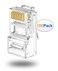 Tedgetal Cat6 RJ45 Connectors 100PACK Cat6 Cat5e RJ45 Ends Pass Through Ethernet Cable Crimp Connectors for Solid Wire and Standard UTP Network Cables