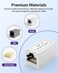 VCELINK RJ45 Coupler Shielded Ethernet Cable Extender CAT6CAT5ECAT5 Inline Coupler PoE Female to Female Connector in Silver 5Pack