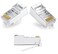 VIVOCH 50 Pcs Cat6 RJ45 Connectors C6 RJ45 Plugs Cat6 Metal Shielded RJ45 Ends FTP 8P8C Modular Network Plug Connector