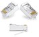 VIVOCH 50 Pcs Cat6 RJ45 Connectors C6 RJ45 Plugs Cat6 Metal Shielded RJ45 Ends FTP 8P8C Modular Network Plug Connector