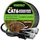 VOIETOLT Cat 6 Outdoor Ethernet Cable 100 ft 24AWG 10Gbps Cat6 Cable Cord Waterproof Direct Burial LLDPE UV Jacket Internet Network Cable with 20 Ties Support POE Cat6 Cat5e Cat5 CCA UTP for PC