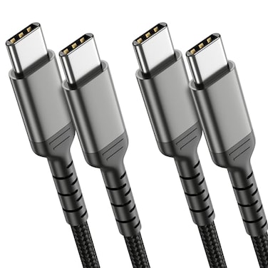 ULIFTUS 3ft USB C to C Cable 2 Pack USB 20 Braided USB C to USB C Cable Fast Charging Compatible with Apple iPhone 15 iPad miniAir Samsung Galaxy S23 Ultra Google Pixel 7 USBC Cable 1m