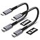 SUMPK 1FT USB 4 Cable 2 Packs 240W USB C to USB C Cable 40Gbps High Speed Data Transfer and Single 8K or Dual 4K Display Video Output Compatible with Thunderbolt 4 MacBook Pro iPhone 1516 Plus