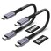 SUMPK 1FT USB 4 Cable 2 Packs 240W USB C to USB C Cable 40Gbps High Speed Data Transfer and Single 8K or Dual 4K Display Video Output Compatible with Thunderbolt 4 MacBook Pro iPhone 1516 Plus