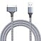 LBSC USB to 30 Pin Charger Cable Compatible with Old iPhone 44s3G3GSOld iPad 123 GenerationiPod Classic 321 genTouch 4321Nano 654321USB Fast Charging Data Sync Nylon Cable33ft