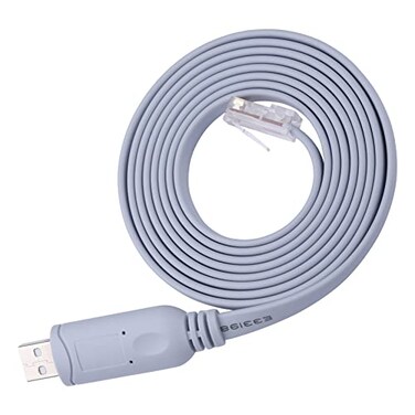 jeefull power Cisco Console CableUSB Console Cable with FTDI ChipUSB to RJ45 Serial Adapter Compatible with CiscoHPNETGEARHuaweiRoutersSwitches for Laptop in LinuxWindows Mac 6FT