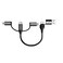 Futurizta Tech Upgraded ZeusX 6in1 Universal Multi Cable 065ft02m Fast Charging 60W Laptop PD QC30 27W Fast Charging Data Sync Military Grade Braided with Cable Organizer Strap