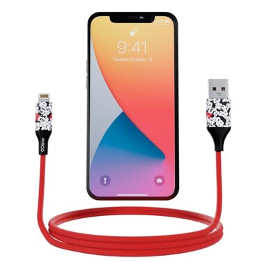 iJoy Disney Minnie Mouse 6FT Replacement iPhone Charger Fast Charging MFI Certified Braided USB Charging Cable High Speed Data Sync Compatible with AndroidMacBookGoogle and More