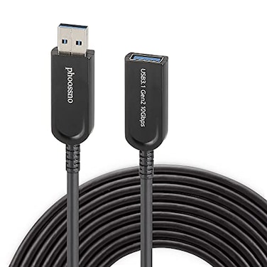 phoossno USB 31 Extension Cable Active Optical USB 10Gbps 50ft Compatible with Microsoft Azure Logitech Camera Xbox Touch Screen Kinect Keyboard Mouse Intel RealSense