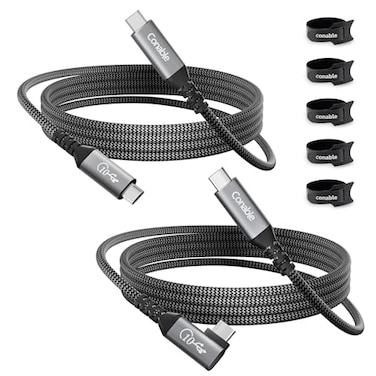 Conable 2Pack USB C Cable 2FT USB C 31 Cable 4K Monitor Video Output 10Gbps High Speed Data Transfer 100W Fast Charging Compatible with iPhone 17 MacBook Dell XPS CarPlay Portable Monitor