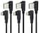 AAOTOKK 6 Ft Right Angle Micro USB Cable 90 Degree USB 20 A Male to 20 USB Micro Male High Speed Fast Charging Cords for Samsung Galaxy S7 EdgeS7S6LGPower Bank Smartphones MoreBlack3Pack