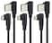 AAOTOKK 6 Ft Right Angle Micro USB Cable 90 Degree USB 20 A Male to 20 USB Micro Male High Speed Fast Charging Cords for Samsung Galaxy S7 EdgeS7S6LGPower Bank Smartphones MoreBlack3Pack