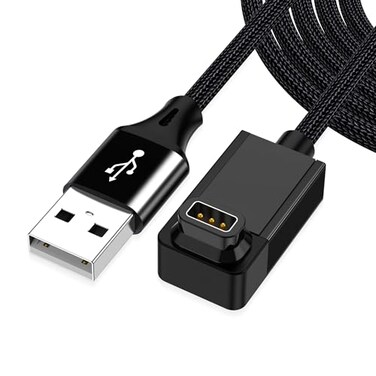AGVEE 33ft Angled Replacement Charger Cable for Coros Smartwatch 90 Degree Braided Cord for Coros Pace 3Pace 2Apex 2 ProApex 2ApexVertix 2Vertix Black